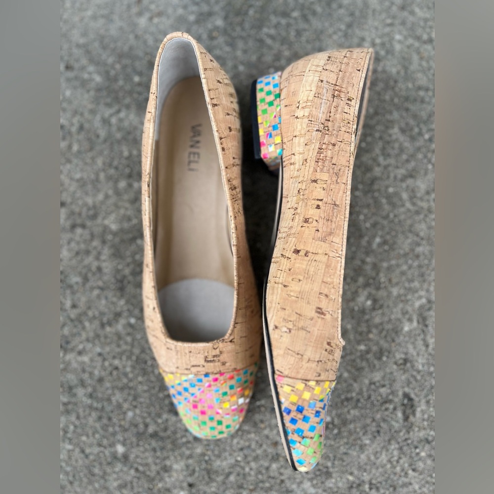 Vaneli Cork Flats with Multicolor Accents